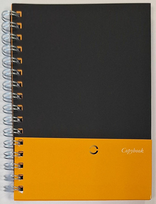 Notatnik A6 w linie COPYBOOK Open Design spirala czarny — notes w giętkiej oprawie