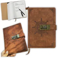 Notatnik Pamiętnik Notes Skórzany Retro Vintage A5 Z Zamkiem Na Szyfr Kod