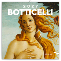 NOTIQUE Kalendarz z miejscem na notatki Sandro Botticelli 2027, 30 x 30 cm