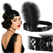 OPASKA Z PIÓREM ELEGANCKA RETRO LATA 20 CEKINY KABARET CHARLESTON GATSBY