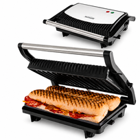 Opiekacz grill elektryczny ADTJF7 1000 W do kanapek panini 180° czarny / AirDweller
