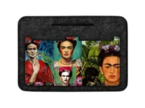 Organizer filcowy do torebki z nadrukiem Modern Frida, antracyt – lekki, pojemny, z kieszeniami, Bertoni
