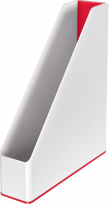 Organizer na dokumenty Leitz WOW, dwukolorowy, A4, 73mm, biało-czerwony