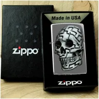 ORYGINALNA ZAPALNICZKA ZIPPO MOTYW 3D SKULL + GRAWER NA PREZENT Y