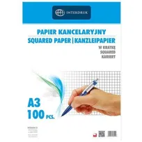 Papier kancelaryjny, A3 w kratkę, 100 arkuszy