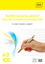 Papier kancelaryjny A3 w linię Interdruk