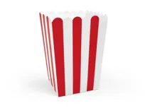 Papierowe pudełka na popcorn, 6 sztuk