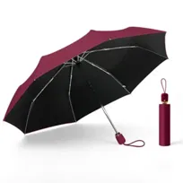 Parasol damski składany automatyczny bordowy