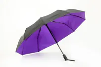Parasol Double 10-szprychowy, automatyczny z podwójną czaszą fioletowy