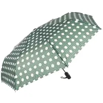 Parasol zielony w kółka damski półautomat