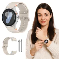 Pasek do Samsung Galaxy Watch 4 5 6 7 40/44/45/46/47mm S/M/L 20mm beżowy