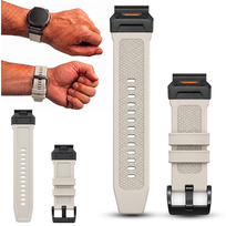 Pasek do Zegarka Opaska Smartwatcha Garmin QuickFit Beżowy 22 mm