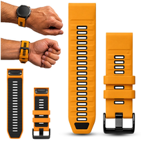Pasek do Zegarka Opaska Smartwatcha Garmin QuickFit Pomarańczowy 26 mm