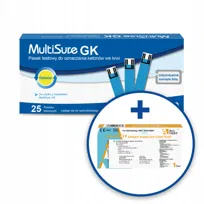 Paski ketonowe MultiSure GK dieta keto 25 szt + GRATIS Test covid-19