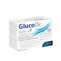 Paski testowe do glukometru Gluco Dr.auto A pomiar glukozy we krwi 50 sztuk