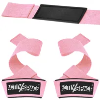 Paski treningowe do martwego ciągu poprawiające chwyt 2 szt - pink