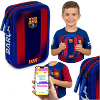 Piórnik Szkolny FC Barcelona Podwójny z Wyposażeniem Astra Young + E-BOOK Inna marka