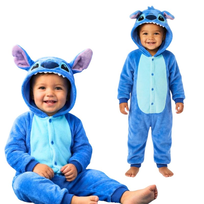 Piżama Onesie Przebranie Śpiochy Disney Stitch Niemowlę 120: 88-96 cm