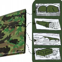 PLANDEKA MORO 3X3m WZMACNIANA KAMUFLAŻOWA TARP PŁACHTA SURWIWALOWA