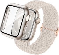 Pleciony pasek do Apple Watch 42 mm Series 10 Starlight z etui