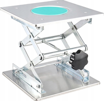 PODNOŚNIK LABORATORYJNY STAL NIERDZEWNA 200X200 MM PLATFORMA PODNOSZĄCA