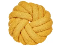 Poduszka dekoracyjna boucle supeł 31 x 31 cm żółta AKOLA