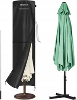 Pokrowiec na parasol ogrodowy 250x65/65 cm czarny 420D Oxford wodoszczelny