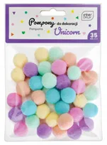 Pompony Do Dekoracji 35Szt Unicorn Interdruk