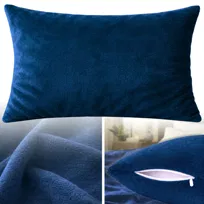 POSZEWKA NA PODUSZKĘ 50x60 CM JASIEK PLUSZOWA POLAROWA MIŚ MIĘKKA OEKO-TEX GRANATOWA