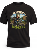 Prezent dla wędkarza koszulka męska na ryby śmieszna L