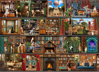 Puzzle 1000 elementów dla dorosłych Teatr życia psa kolorowe
