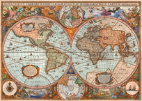 Puzzle 3000 elementów antyczna mapa świata 117x83 cm Schmidt