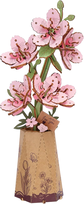 Puzzle 3D Kwiat Sakura ROBOTIME, drewniany zestaw modelarski 113 el