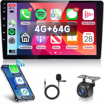 Radio Samochodowe 2 Din Multimedia Ekran Dotykowy 10,1 CarPlay Android GPS