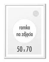 Ramka 50x70 cm B2 Ramki 70x50 foto biała rama
