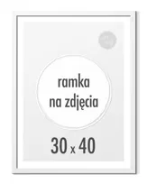 Ramka na zdjęcia 30x40 cm Ramki foto 40x30 biała
