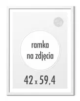 Ramka na zdjęcia 42x59,4 cm A2 Ramki 59,4x42 foto biała