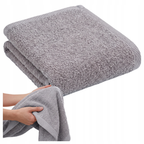 Ręcznik Kąpielowy 70x140 Frotte 100% Bawełna Szary Miękki Chłonny OEKO-TEX