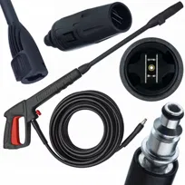 Rosfix Pistolet PowerJet VARIO 8M ClickConnect – Dysza Regulowana do Myjek Bosch / AR / Black&Decker | Wąż 8 m | Szybkozłącze Quick Connect