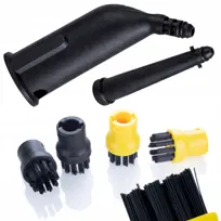 Rosfix PowerBrush JetSet Karcher SC – Zestaw Akcesoriów z Dyszą Punktową i 4 Szczotkami | Kompatybilny z SC 1-6 | Do Czyszczenia Fug i Płytek
