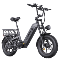 Rower elektryczny Fat Bike HillMiles Mile Link 1, 250 W, szary