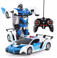 Samochód Robot Zdalnie Sterowany Transformers Auto 2W1 Policja