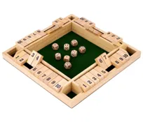 SHUT THE BOX gra drewniana 29×29×3,5 cm instrukcja PL