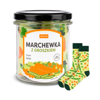 Skarpetki Marchewka z Groszkiem w Słoiku - 40-45 SOXO