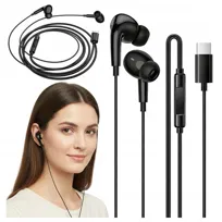 Słuchawki USB C DAC BM100 Pro Fuente Douszne Przewodowe z Mikrofonem czarne