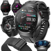 SMARTWATCH ZEGAREK MĘSKI MENU PL Z EKG POMIAR CUKRU PULS CIŚNIENIE ROZMOWY