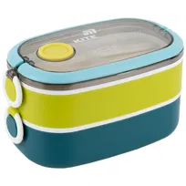 Śniadaniówka lunchbox duże ziolena z przegrodami i sztućcami KITE 1600 ml