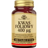 Solgar. Kwas foliowy 400 mcg. 100 tabl.