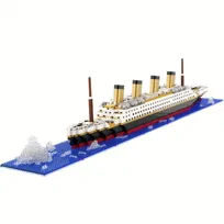 Statek Titanic Klocki Zestaw Klocków 1860 Szt Duży
