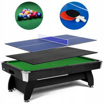 Stół bilardowy spływowy 7 FT komplet bile kije bilard z nakładką ping-pong Hop-Sport